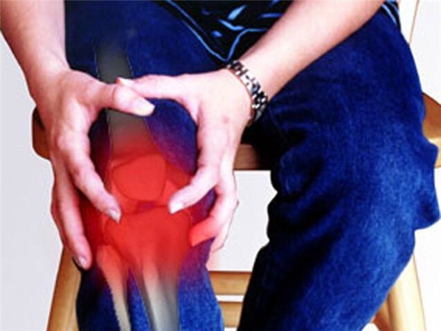 Knee pain caused by pathological processes