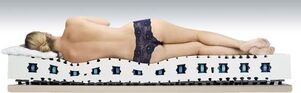 Stable body position on plastic surgery mattress