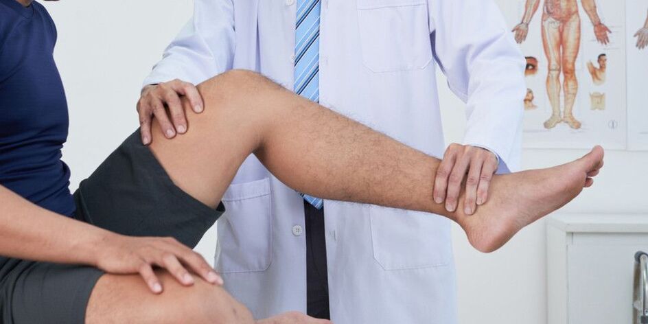 Doctor's knee examination